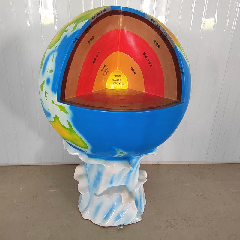 中文立体地球内部结构模型玻璃钢