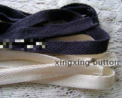 纯棉人字带棉绳包边DIY织带一米