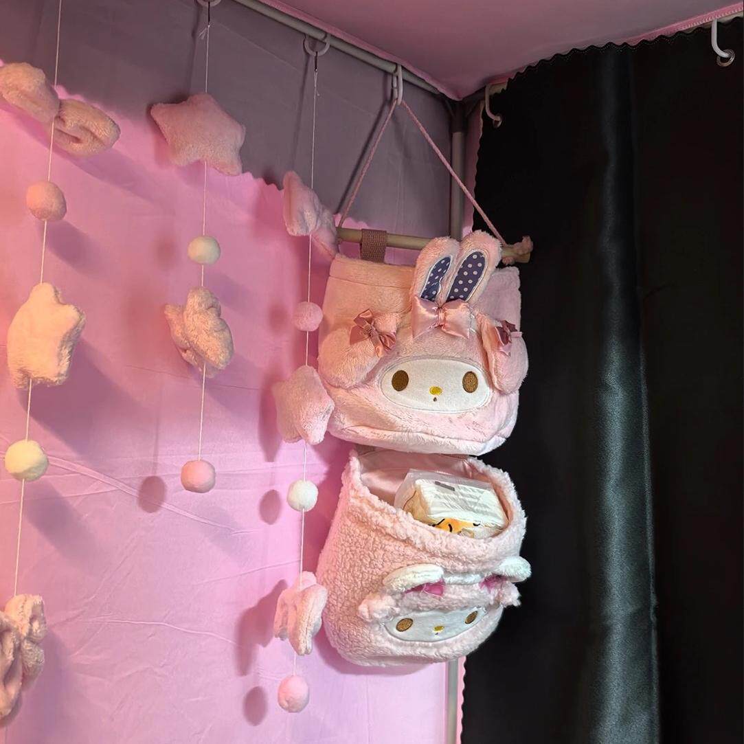 可爱小羊宿舍床头挂袋门后挂墙宿舍墙上收纳袋收纳包小袋子少女心