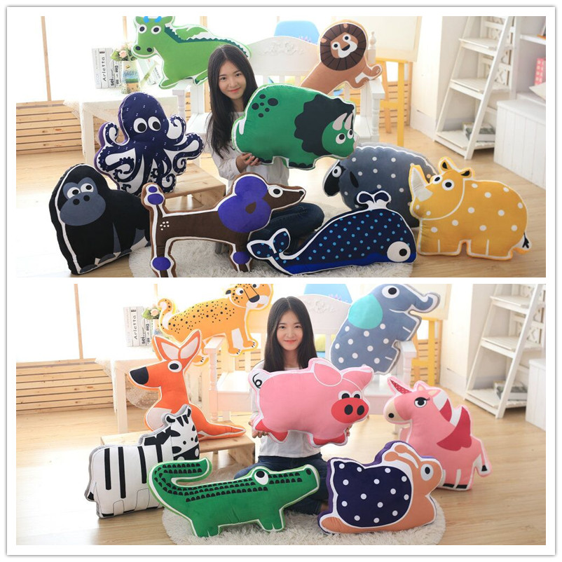 创意大象卡通动物造型儿童抱枕沙发学生午休靠垫靠枕毛绒午睡枕头
