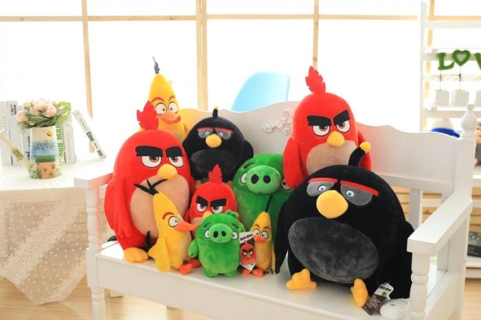 愤怒的小鸟公仔鸟儿毛绒玩具电影小猪布娃娃玩偶儿童生日礼物女生