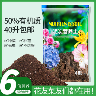 家用泥炭营养土阳台养花种菜专用土育苗有机肥土壤黑土蔬菜花卉泥