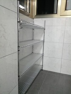 20CM宽夹缝置物架厨房冰箱旁窄缝隙储物架不锈钢色宽25厘米收纳架