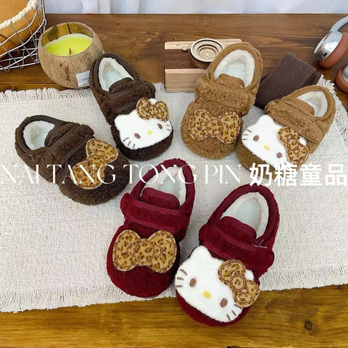 娇憨千金冬季卡通女童豆豆鞋