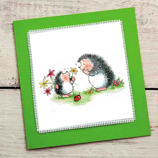 2024新品杂志款DMC欧式十字绣手工卡通小刺猬献花妈妈母亲节礼物