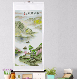 新品十字绣DIY手工材料包春山雨歇名画中国风国潮客厅风景装饰画