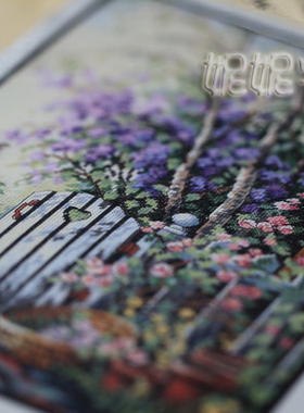 2024法国DMC十字绣材料包花园小径欧式风景客高CT美国DIM35144