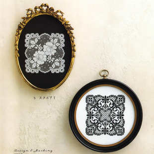 2024新品法国DMC十字绣简约日本杂志梦幻-黑与白欧式入门saga