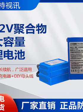 12V3000mAh聚合物锂电池大容量电瓶音响监控灯箱12伏户外可充电池