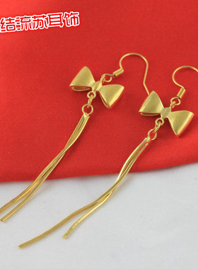 女士流苏耳饰仿真黄金