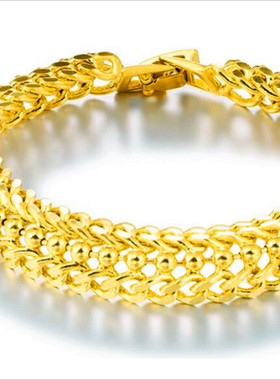 霸气风沙金情侣手链