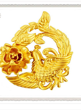 越南沙金花朵项坠吊牌