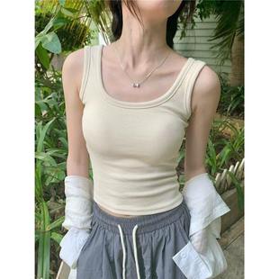 新款 内搭打底无袖 吊带背心女短款 外穿西装 百搭上衣 修身 莫代尔夏季