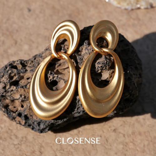 CLOSENSE欧美素金高级耳钉耳夹