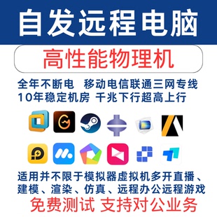 远程电脑出租云电脑E5服务器物理机租用模拟器游戏多开云主机租赁