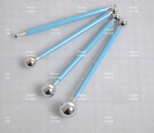 8头丸棒硅胶脸模具帮手球棒 丸棒工具 翻糖花暂行工具丸棒