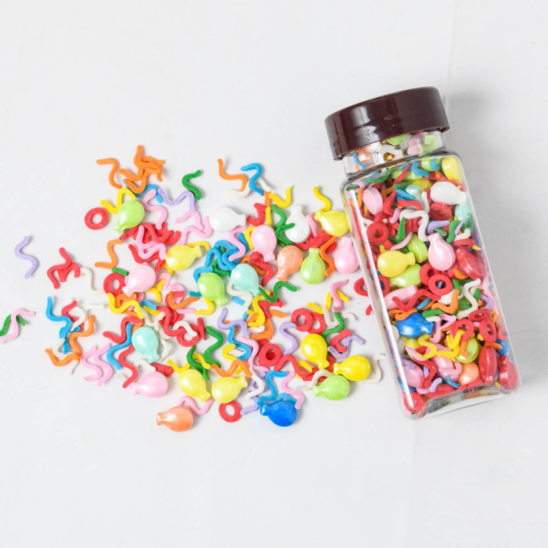 包邮嘉礼贝馨彩色气球彩带蛋糕甜甜圈纸杯装饰烘焙糖片糖豆