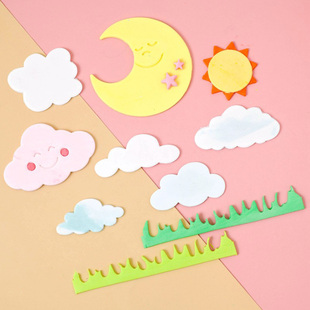 云朵白云热气球月亮大树蘑菇塑料切模花仙子翻糖蛋糕饼干印花模具