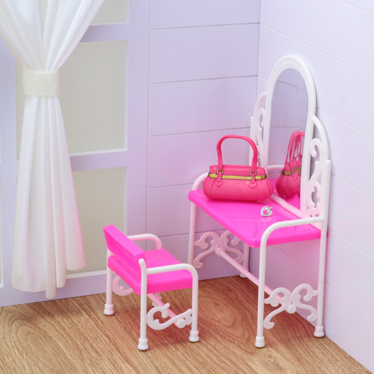 洋娃娃公主儿童礼物套装6分家具配件  欧式梳妆台含椅子