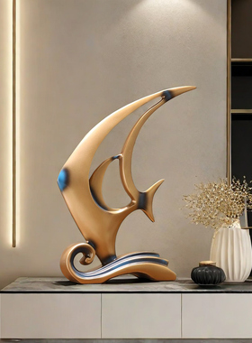 招财进宝，乘风破浪，装饰饰品，家居创意客厅电视柜，办公桌饰，