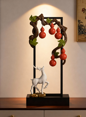 旺福临门家居客厅电视柜桌面装饰品酒柜福禄乔迁礼物玄关高档摆件