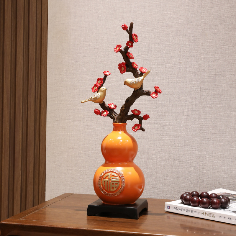 新中式葫芦摆件客厅招财工艺礼品摆饰博古架电视柜玄关乔迁之喜装