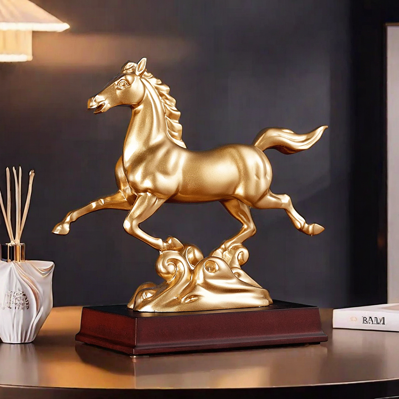 马上腾飞摆件书房桌面装饰品