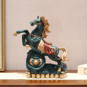 马上有福招财玄关工艺礼品创意办公送领导家居客厅装饰品酒柜摆件