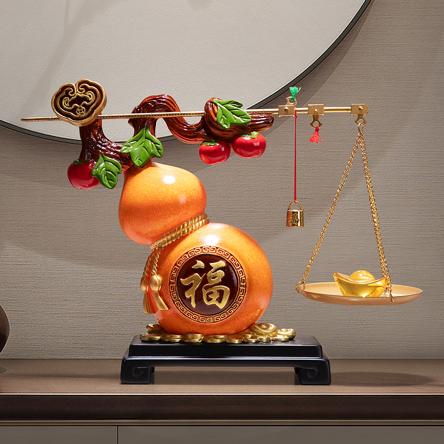 称心如意葫芦摆件客厅玄关柜桌面装饰品秤心乔迁新居礼物家居好物