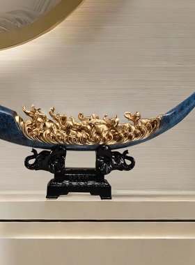 八骏马到功成乔迁礼物摆件电视柜桌面餐柜玄关工艺礼品摆饰大象装