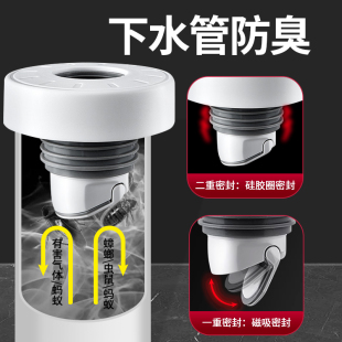 潜水艇下水管道密封圈面盆封口密封塞洗衣机下水管道封口盖漏水塞