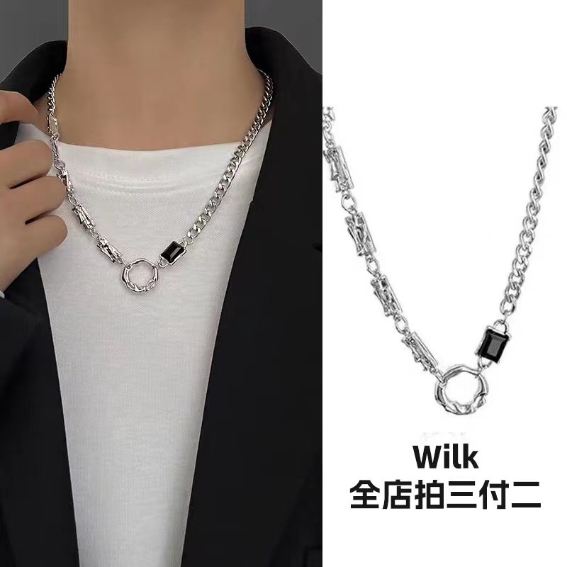 不规则黑宝石项链全店怕三付二