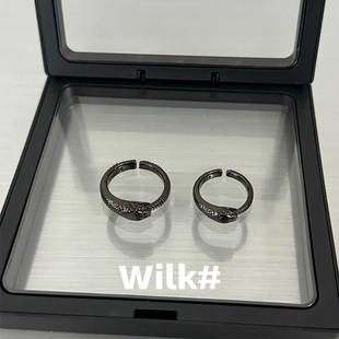 新款衔尾蛇戒指男潮高级感冷淡风百搭男女食指戒开口个性欧美指环