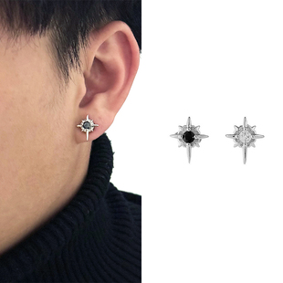 北极星磁吸耳夹男不易掉锆石耳钉高级感气质冷淡风男生无耳洞耳环