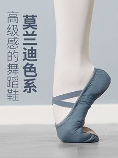 莫兰迪舞蹈女软底芭蕾跳舞鞋儿童中国古典练功鞋成人教师专用舞鞋