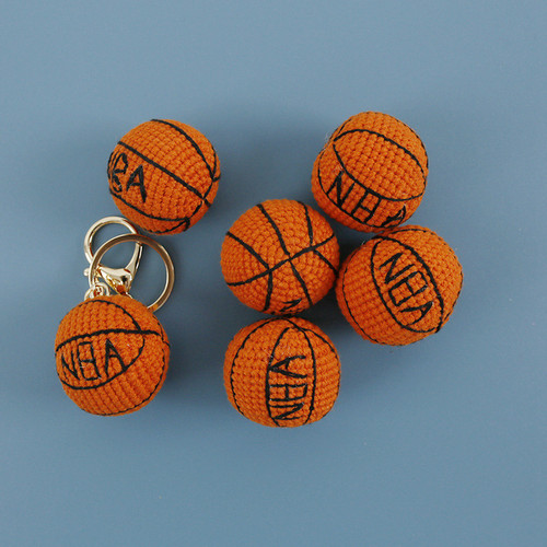 趣钩坊DIY编织篮球小挂件材料包