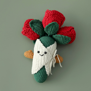 DIY钩织玫瑰手捧花玩偶手工毛线编织材料包jelly娃娃情人节礼物花