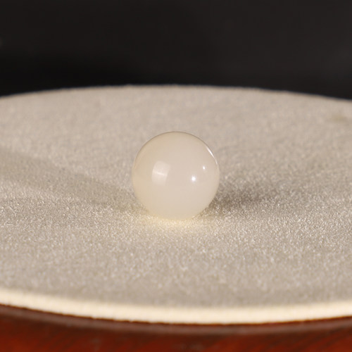 天然和田玉藕粉圆珠散珠12.1mm 479号高冰料羊脂玉DIY配饰顶珠