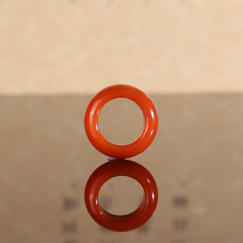 瓦西南红柿子红跑环13.5*4.9mm 21号满肉满色手串配饰配珠圈圈扣