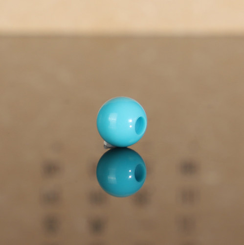 正品绿松石美松大孔圆珠 6.9mm 5号 美国松石圆珠配饰配珠隔珠