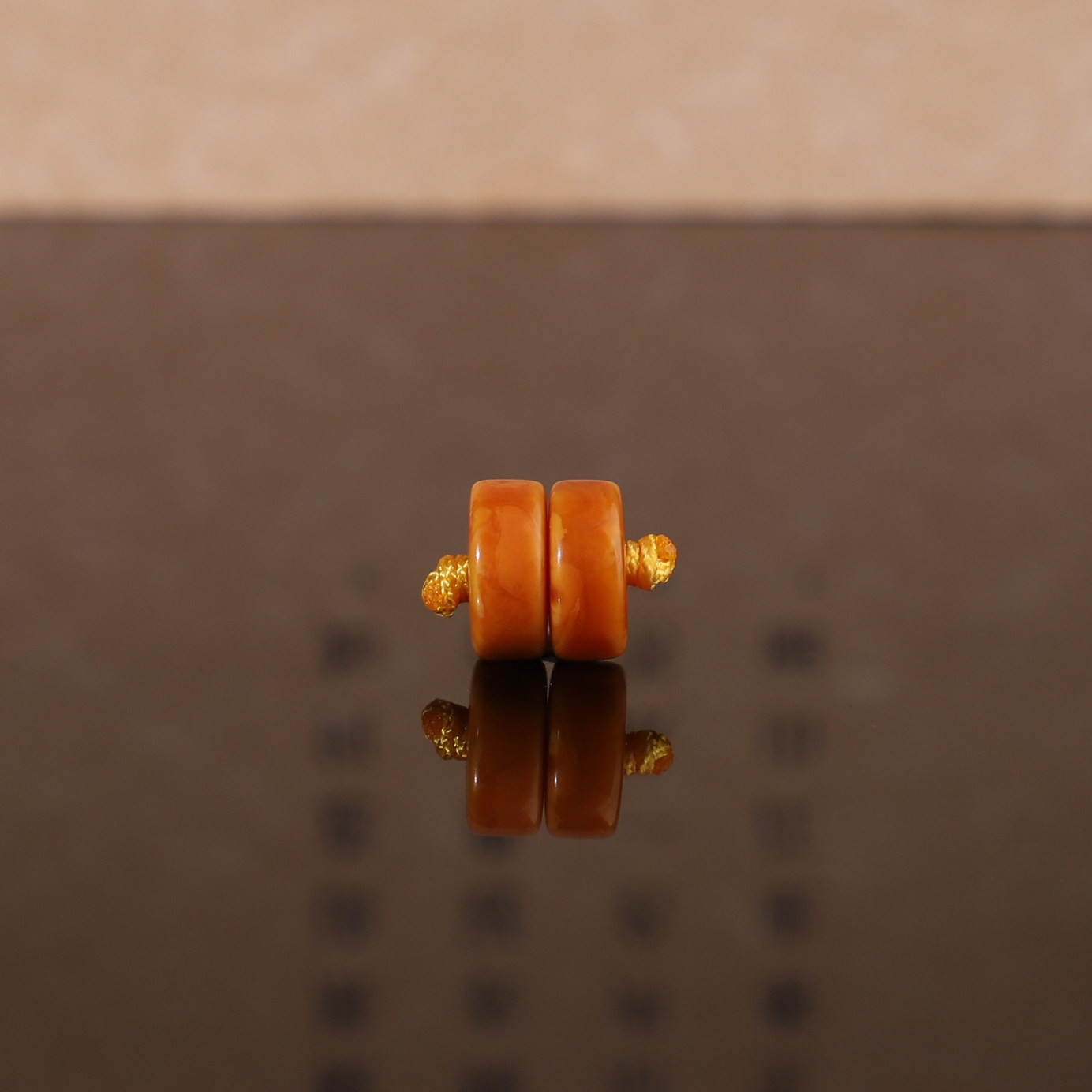 俄料老蜜蜡古董蜜蜡直切隔片对珠8.1*3.5mm 精品垫片手链配珠 G47