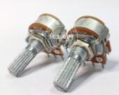 A50K台湾进口A503双联带步进式 音响功放音量电位器6脚花柄20mm