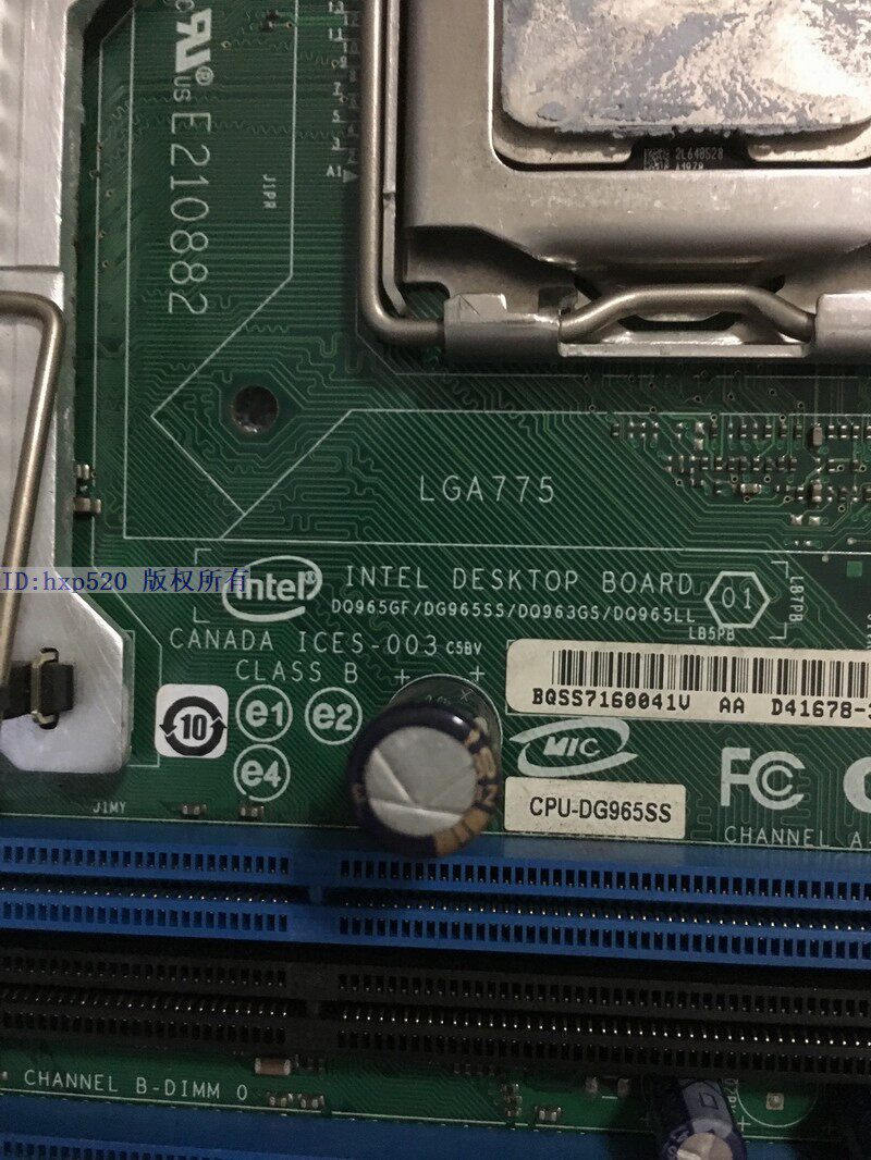 INTEL DQ965GF|DG965SS|DQ963GS|DQ965LL 장비 마더보드 DG965SS 스팟