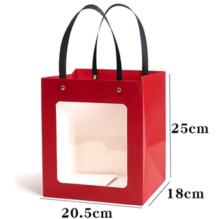 新年礼物礼品袋春节零食包装袋红色圣诞手提袋雪花酥蛋糕饼干袋子