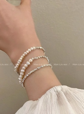 碎银几两巴洛克珍珠手链女款轻奢小众设计感精致珠子手串手饰