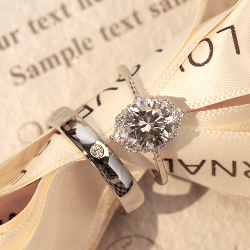 情侣对戒活口可调节大小