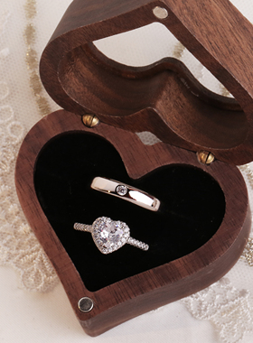 微镶心形仿真钻戒女用婚礼仪式