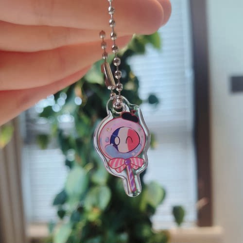 波兰球可爱滴胶挂件棒棒糖五常国拟