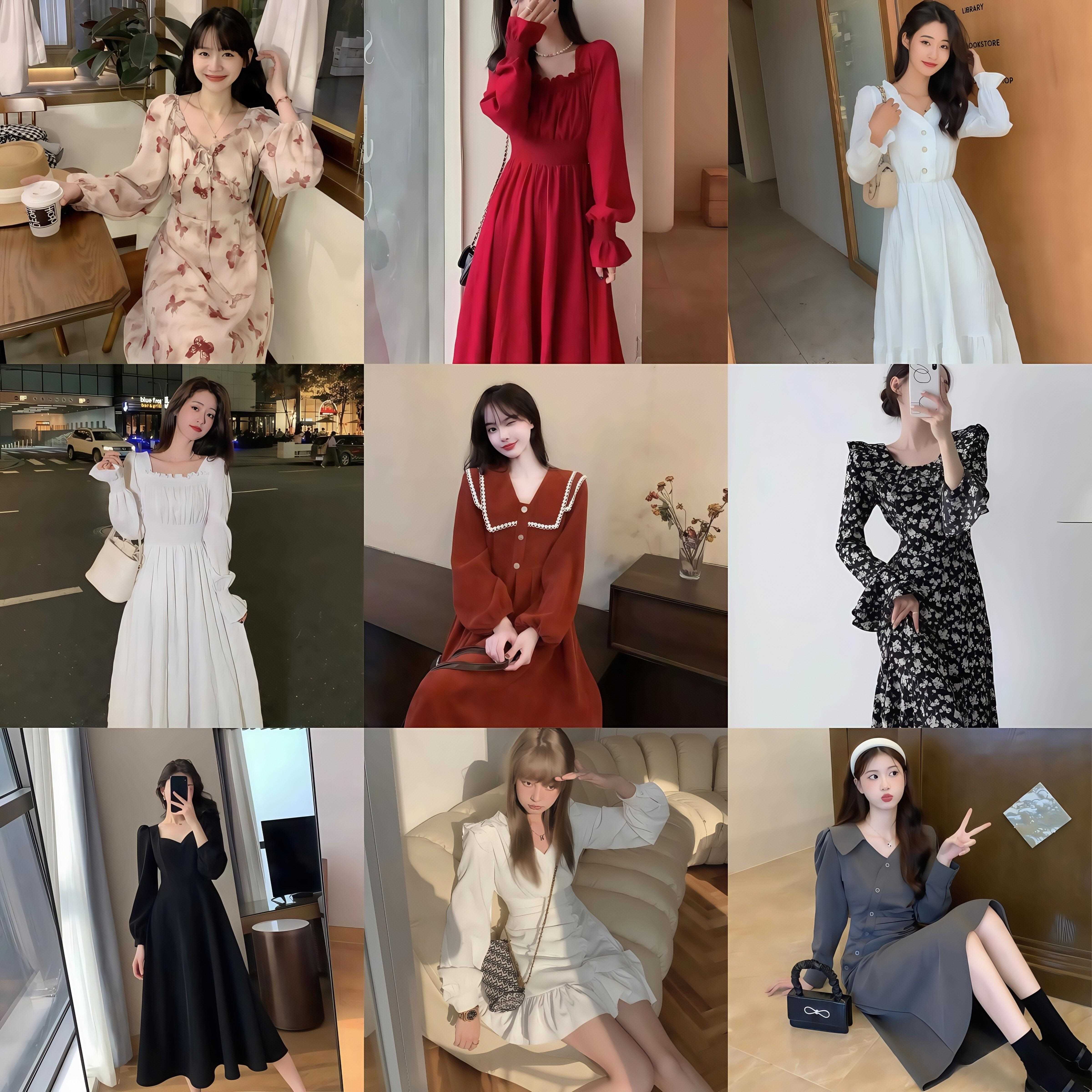 QY2025秋季新款碎花连衣裙女小个子纯欲风收腰显瘦包臀裙