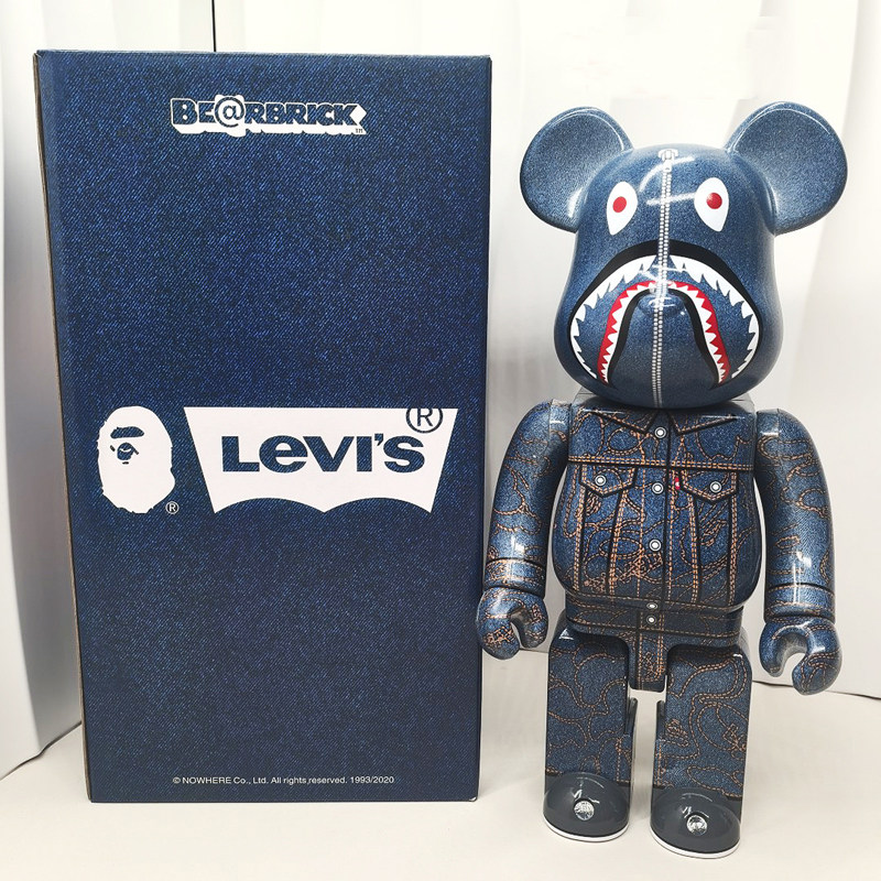 thumbnail for bearbrick400% Violent Bear Basquiat Tide Toy Figure Doll Rich Bear Building Block Ornament Give Gift
